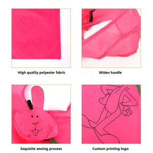 Bolsa de Compras con Estampado de Animales de Dibujos Animados, Personalizada, 190T 210D, Plegable, de Poliéster, Bolsas de Supermercado Plegables - Product Image 4