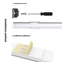Lumière LED moderne en aluminium pour armoire, détection de mouvement, murale, à intensité variable, étanche, haute luminosité, durable, blanche, USB
