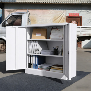 Archivador Blanco de 2 Puertas Directo de Fábrica, 2 Estantes Ajustables, Unidad de Almacenamiento Pequeña, Precio al por Mayor, Muebles de Oficina - Product Image 2