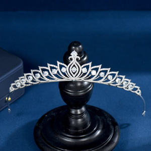 Hibide น่ารักผู้หญิงอุปกรณ์<span class=keywords><strong>ผม</strong></span>งานแต่งงานเซอร์โคเนียเทียร่าและมงกุฎเจ้าสาวหมั้นเครื่องประดับปาร์ตี้ C-92แต่งงาน - Product Image 1