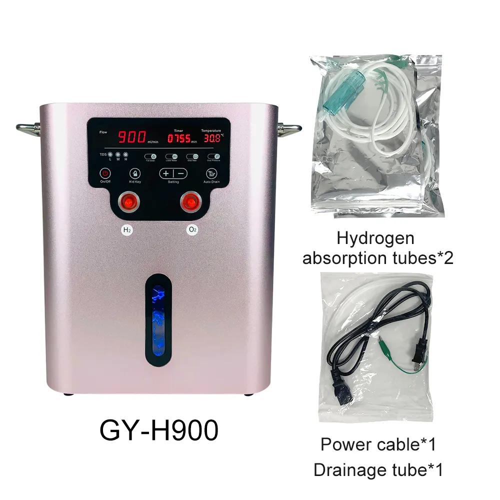 Suyzeko 99.99% pure health hydrogen gas breathing machine PEM Hydrogen oxygen inhaler 900ML 1500ML 3000ML hydrogen generator