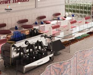 Mostrador de Café y Kiosco de Exhibición Personalizados |   Diseño de Cafetería Completo |   Soluciones Integrales de Mobiliario para Cafeterías - Product Image 4
