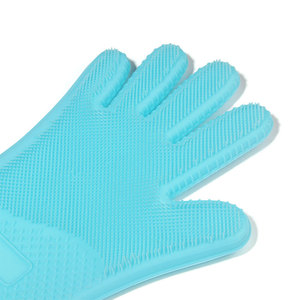 Gants de nettoyage en silicone isolants thermiquement, imperméables, texture diamant, taille adulte, bleu, violet, jaune, rouge - Product Image 3