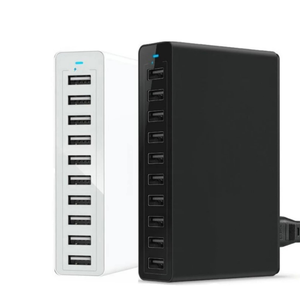 Estación de Carga USB de Pared de 60W 12A con 10 Puertos y Tecnología de Detección Automática de Carga Rápida, Puertos USB de Tamaño Familiar para Múltiples Dispositivos - Product Image 6