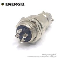 Conector de aviación hembra industrial de 4 pines IP55, conectores circulares GX16 para cable para enchufe y cableado de aviones