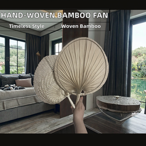 <span class=keywords><strong>Abanico</strong></span> de Bambú Pintado a Mano, Portátil, Estilo <span class=keywords><strong>Antiguo</strong></span>, Grande, Tejido a Mano, Repelente de Mosquitos para Niños, Refrescante, para Festivales - Product Image 2