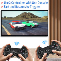 Manette de jeu sans fil 2,4 G portable en stock, double vibration, pour PS2, compatible P2