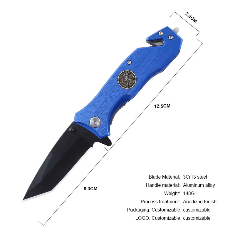 Insignia dentada azul