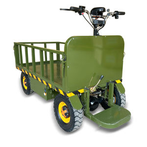 Chariot de transport électrique à 4 roues vert olive, 800W de puissance, véhicule utilitaire agricole robuste, chariot de transport tout-terrain - Product Image 2