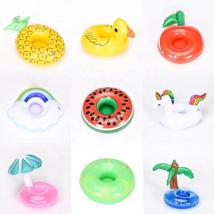 Portabevande da birra Float Float in PVC rotondi in PVC personalizzato per bevande sottobicchieri per piscina gonfiabile portabicchieri - Product Image 3