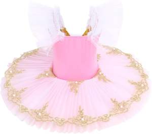 Vestido de <span class=keywords><strong>Princesa</strong></span> con Tutú de Ballet Lago de los Cisnes, Leotardo con Falda y Camisola Bordada para Niñas, Disfraz de Bailarina - Product Image 2