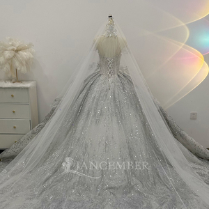 Elegante Vestido de Novia, Lujoso Vestido de Novia con Perlas, Vestido de Baile Brillante, Vestidos de Novia Personalizados Lsjj20 - Product Image 6