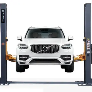 2023 new designing S fold Two post hydraulic car lift 2 side mechanical lock release floor plate car lift with CE