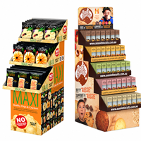 Présentoir de sol en carton ondulé personnalisé, nouveau design promotionnel, pour boissons et bouteilles de vin, pour la vente au détail
