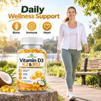 Capsules de Vitamine D3 K2 B12 en Gélules Souples à Marque Privée OEM - Complément Alimentaire pour le Soutien des Os, du Cœur et du Système Immunitaire
