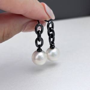 22347 S925 Accesorios de Plata para DIY con Perlas, Bandeja Vacía para Perlas de 9-15mm, Pendientes de Moda, Aretes Colgantes, Joyería Sin Nombre - Product Image 1