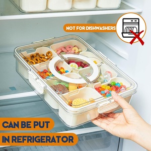 Tabla de Charcutería Portátil <span class=keywords><strong>con</strong></span> Compartimentos y Asa, <span class=keywords><strong>con</strong></span> Tapa, para Niños y Adultos, Caja para Dulces - Product Image 3