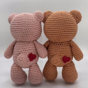 <span class=keywords><strong>Orsetto</strong></span> di peluche personalizzato fatto a mano, <span class=keywords><strong>amigurumi</strong></span> all'uncinetto, bambole di peluche vintage con cuore - Product Image 4