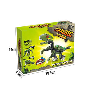 Set de 103 Piezas de Bloques de Construcción de Dinosaurio Velociraptor, Juguete Educativo STEAM, Habilidades Motoras Finas, Regalo para Padres e Hijos - Product Image 4