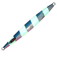 Nouveau couteau de pêche à la turlutte, au thon, en métal, solide, lumineux, 200g, 1 pièce