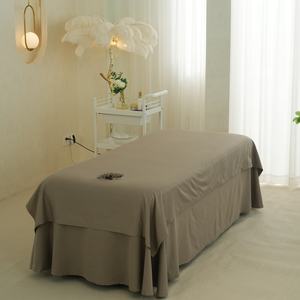 Lenzuola da massaggio in microfibra set gonna da letto mantovana lenzuolo con foro poggiatesta Anti-Pilling copriletto - Product Image 3