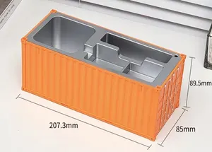 Custom Desktop Container Model Organizer Novel Pen Pencil Case Box ID Card Storage Box Large Capacity
