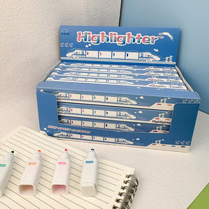 Soododo Creative Bullet Train Ensemble <span class=keywords><strong>de</strong></span> <span class=keywords><strong>surligneurs</strong></span> à pointe plate Outil d'étudiants en gros pour marquer les dessins <span class=keywords><strong>de</strong></span> graffitis et prendre des notes - Product Image 4