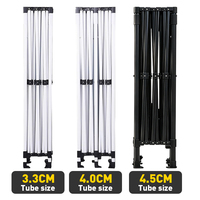 Tente pliante imperméable à armature en acier, abri pour stand de vente alimentaire en extérieur et stand de salon professionnel, 9 tailles disponibles