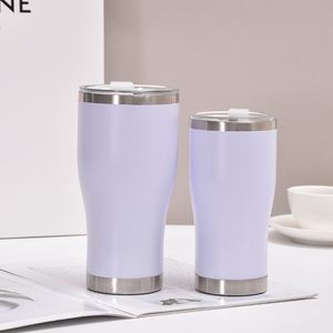 30oz Curved Tumbler <b>Double</b> <b>Wall</b> Vacuum Insulated Stainless Steel Mug with Lid Reusable Straw Perfect Gift - Product Image 3