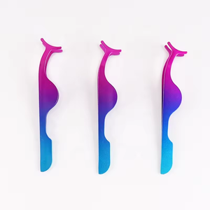 Stainless Steel Eyelash <b>Curler</b> Tweezers False Lash Aid Brow <b>Curler</b> Beauty Makeup Tool - Product Image 2