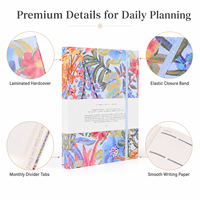 Carnet de planification A5 personnalisé OEM de haute qualité, couverture rigide, reliure cousue, agenda mensuel avec bande de fermeture élastique