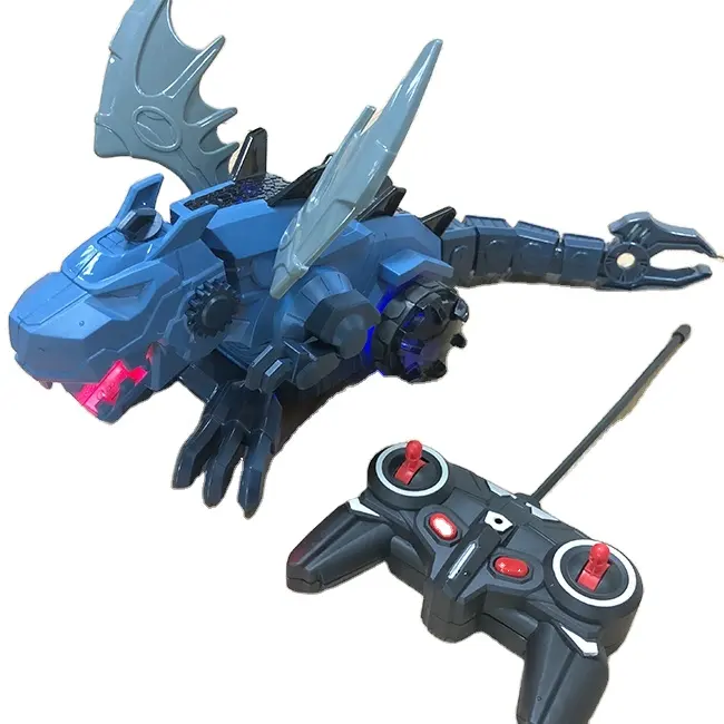 Hot Selling Simulation 2.4G Remote Control Spray Dragon Electric Robot Rc Dinosaur with Lights Music