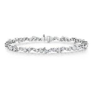 Pulsera ROX Cascade de Oro Blanco de 18K y Diamantes para Regalo, Bodas, Fiestas, Pulsera de Lujo - Product Image 2
