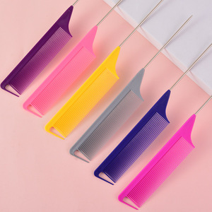 Pettini per Parrucchieri Wanmei con Logo Personalizzato, Pettini Rosa per Separare i Capelli, Tintura e Intrecciatura, Pettine a Coda di Topo per Acconciature Afro e Meches - Product Image 4