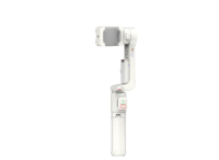 A10 penstabil Gimbal genggam tunggal, alat penstabil ponsel pintar dengan lampu LED, dapat dilipat, pembuat Film Volger swafoto, peralatan Streaming langsung