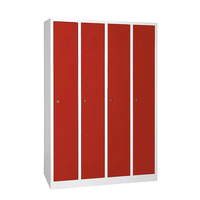 Meubles de rangement fonctionnels Armoire de rangement en acier à 4 portes Vêtements suspendus/Casier en acier pour vêtements de sport