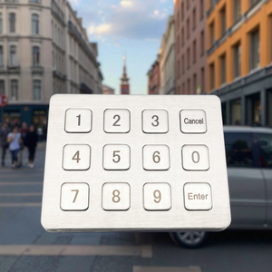 Rugged 12-Key không thấm nước và phá hoại-proof USB số bàn phím công nghiệp ATM kiốt & điện thoại bàn phím kim loại bàn phím - Product Image 1