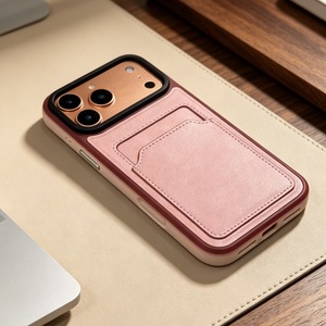 เคสโทรศัพท์แบบมีช่องใส่บัตรสำหรับ iPhone 18 17 Pro Max หนัง PU ป้องกันแรงกระแทก พร้อมแม่เหล็กในตัว รับผลิตแบบ OEM ODM ขายส่ง - Product Image 4