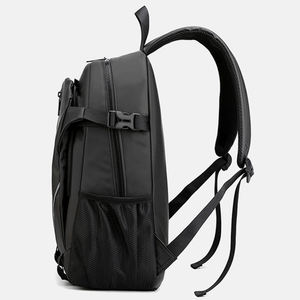 Sac à dos décontracté en nylon écologique résistant à l'eau avec fermeture éclair, léger, pour l'école, avec compartiment pour ordinateur portable en polyester - Product Image 2