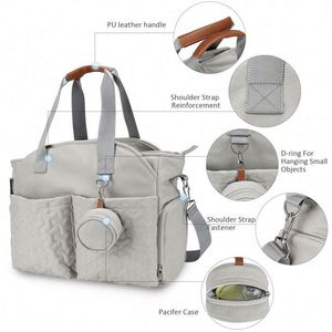 กระเป๋าแฟชั่นขายส่งจากโรงงาน BSCI กระเป๋าสะพายขนาดใหญ่สำหรับเด็ก กระเป๋าใส่ผ้าอ้อมเด็กผู้หญิงทันสมัย กระเป๋าสะพายไหล่สำหรับคุณแม่ - Product Image 2