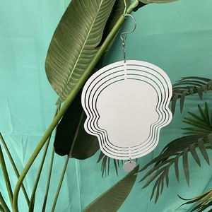 Custom Halloween 3D Metal 10 Inches <b>Hanging</b> Wind Spinner Outdoor Garden Decor for <b>White</b> Sublimation - Product Image 2