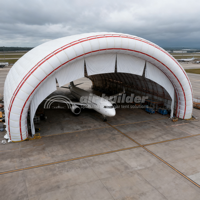 Hangar Gonflable Personnalisé, Imperméable et Durable, Structure Modulaire en Arche, Tente de Stockage pour Avions avec Pompe Électrique