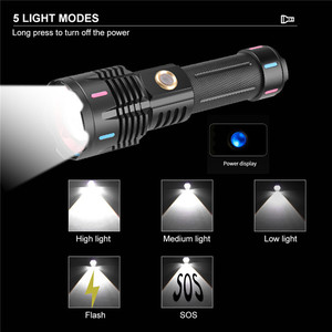 Tactical LEP <strong>Bulb</strong> 30w White Laser Bright Flashlight Outdoor Long-range USB-C Rechargeable Powerful LED <strong>Torch</strong> Flashlight - Product Image 5