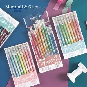Germany buy online stationery office fancy ink pens 9 colors Morandi glitter coloured gel pens 0.5mm
