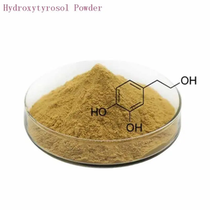 ヒドロキシチロソールオリーブ葉エキス食品グレード植物エキス粉末オーガニック認証済み99％純粋バルク供給業者CAS 10597-60-1 - Product Image 1