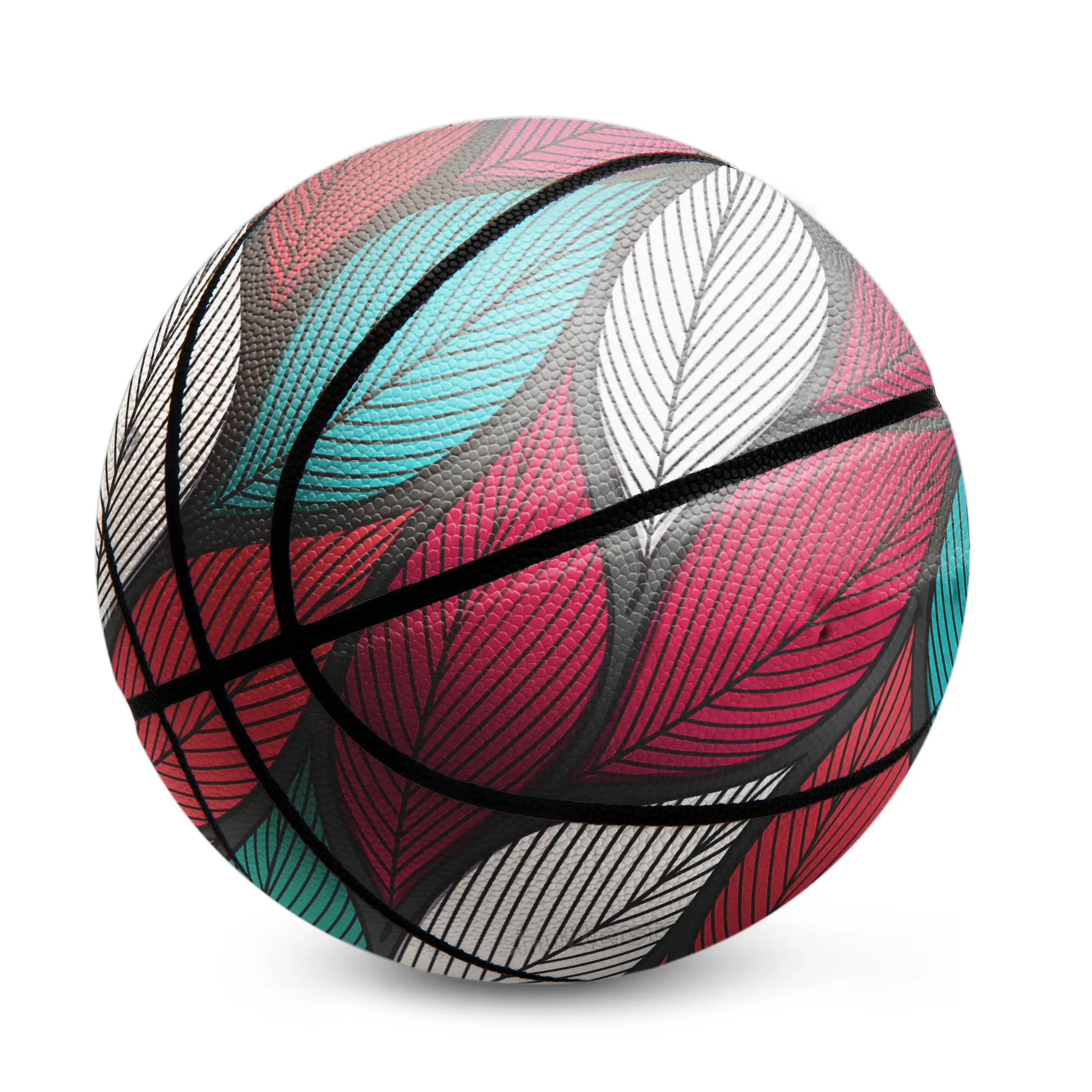 Ballon de basket-Ball en cuir à la mode, personnalisé, 3 couleurs, Offre Spéciale