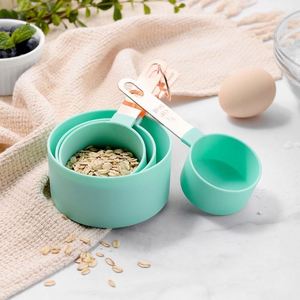 Home Gadgets 8 Pieces Baking Tool Plastic Measuring Cups and Spoons Set <b>Liquid</b> Powder <b>Coffee</b> Measuring Cup Set - Product Image 3