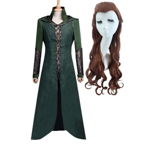 Costume ou perruque vert de cosplay de princesse elfe <span class=keywords><strong>Tauriel</strong></span> pour fête de carnaval de mascarade d'Halloween RMOV-007 - Product Image 1