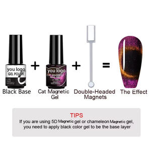 Vernis à ongles magnétique scintillant le plus populaire, gel <span class=keywords><strong>semi</strong></span>-<span class=keywords><strong>permanent</strong></span> effet arc-en-ciel, vernis à ongles gel 9D Galaxy Cat Eye - Product Image 5