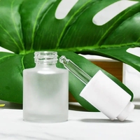 Flacon compte-gouttes à bouton poussoir pour soins de la peau, prix d'usine, 30 ml, 40 ml, 50 ml, 60 ml, flacon en verre pour sérum de maquillage, huile